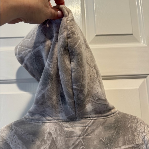 Mens Abercrombie & Fitch Soft Essentials Grey White Camo Hoodie Size L - Picture 13 of 13